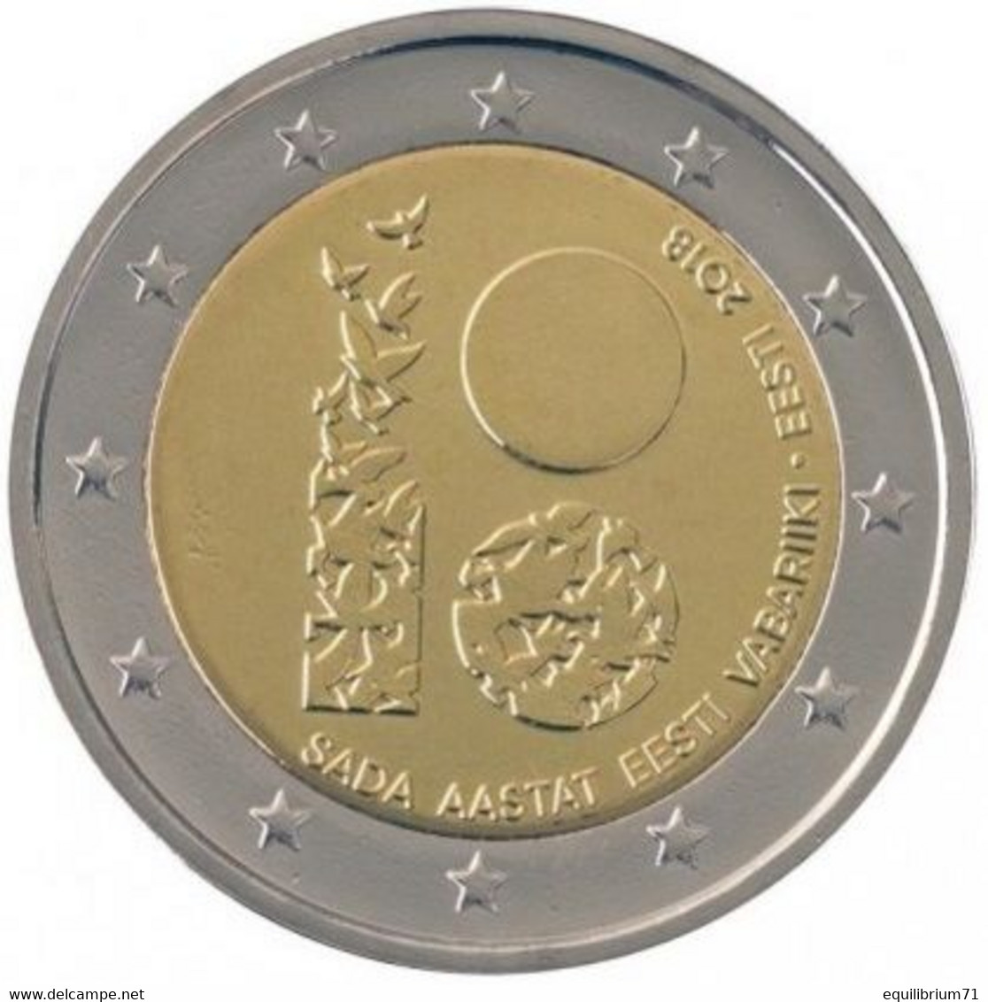 Pièce De 2 Euros (Mint) UNC - Centenaire De La République D'Estonie/Honderdste Verjaardag Van De Republiek Estland - Estonia