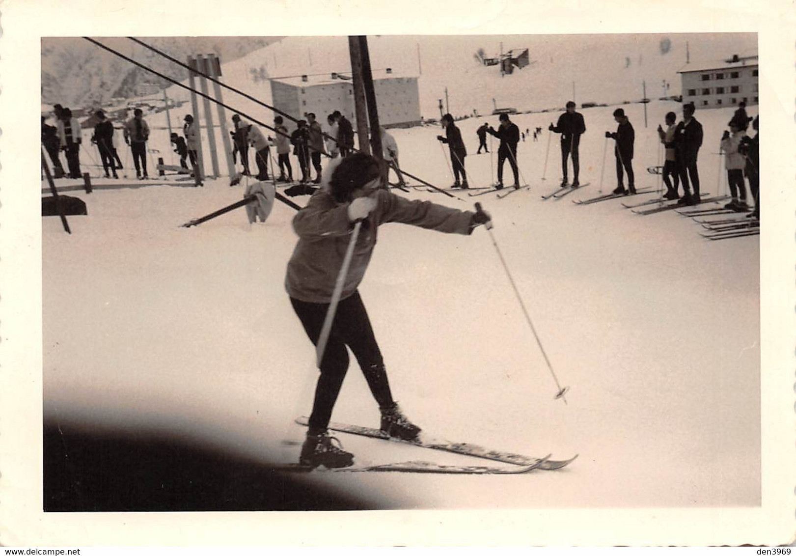 VENOSC (Isère) - Début à Ski Devant Le Remonte-Pente - Chasse-Neige - Téléski - Tirage Photo, 10 Mars 1963 - Vénosc