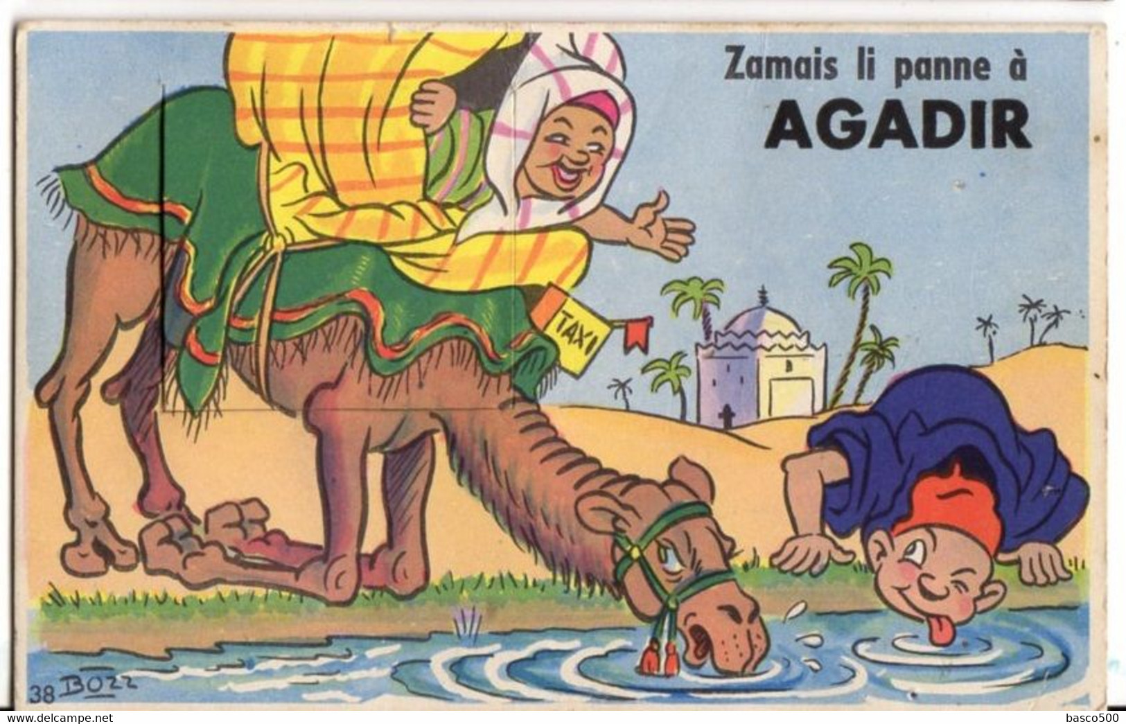 1955 AGADIR - Carte à Système 10 Minivues "Zamais Li Panne à AGADIR" - Agadir