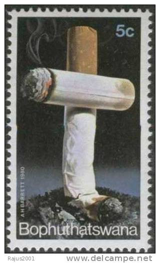 Cigarette / Tobacco Smoking, Health, Disease, MNH, Bophuthatswana / South Africa - Drogue