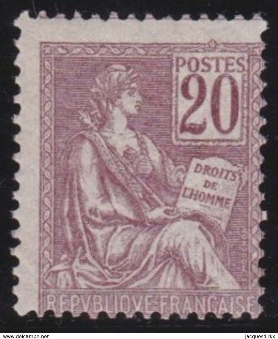 France   .    Y&T   .      113  (2 Scans)        .     **     .      Neuf Avec Gomme  Et SANS Charnière - 1900-02 Mouchon