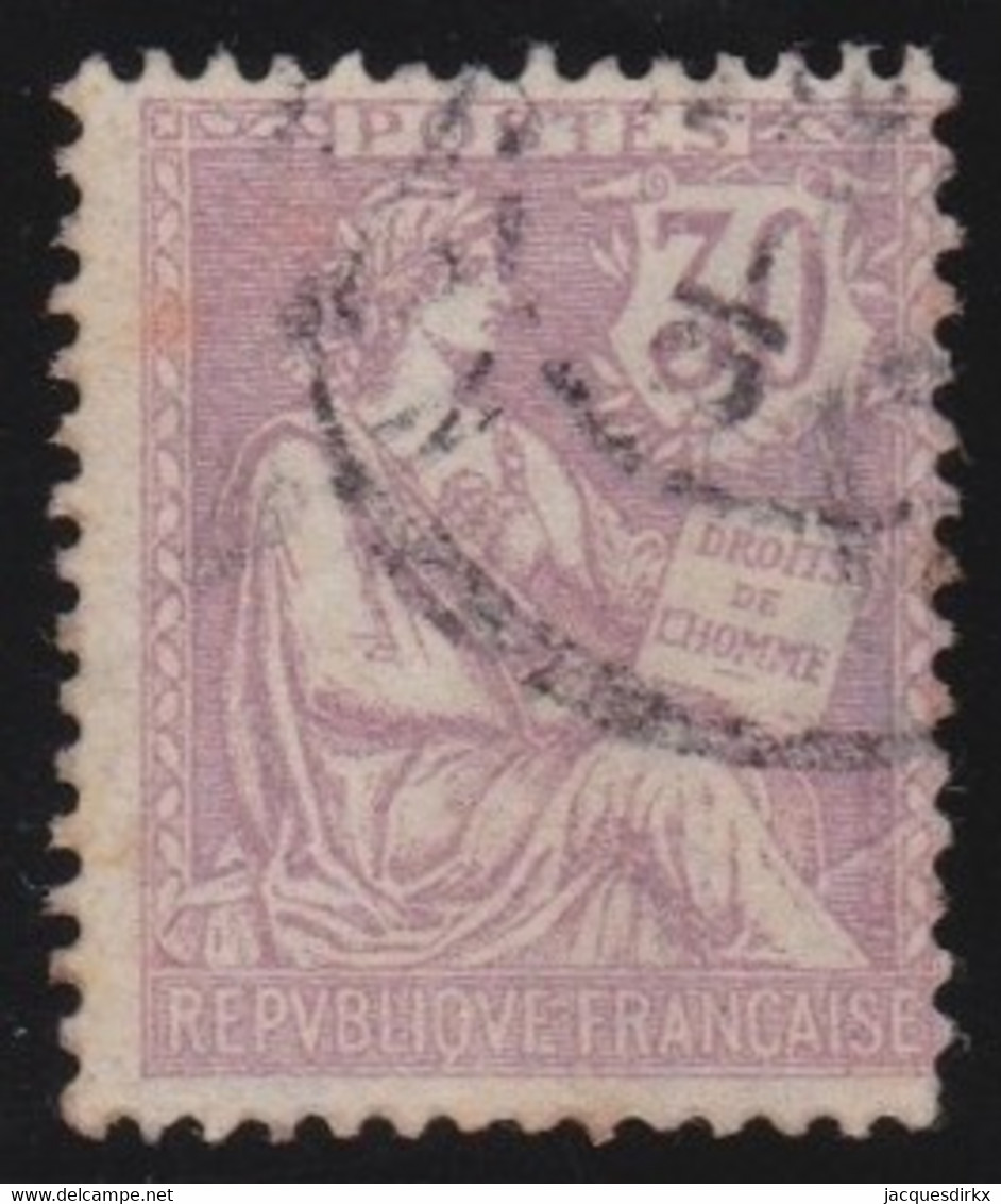 France   .    Y&T   .      128      .    O     .     Oblitéré - 1900-02 Mouchon