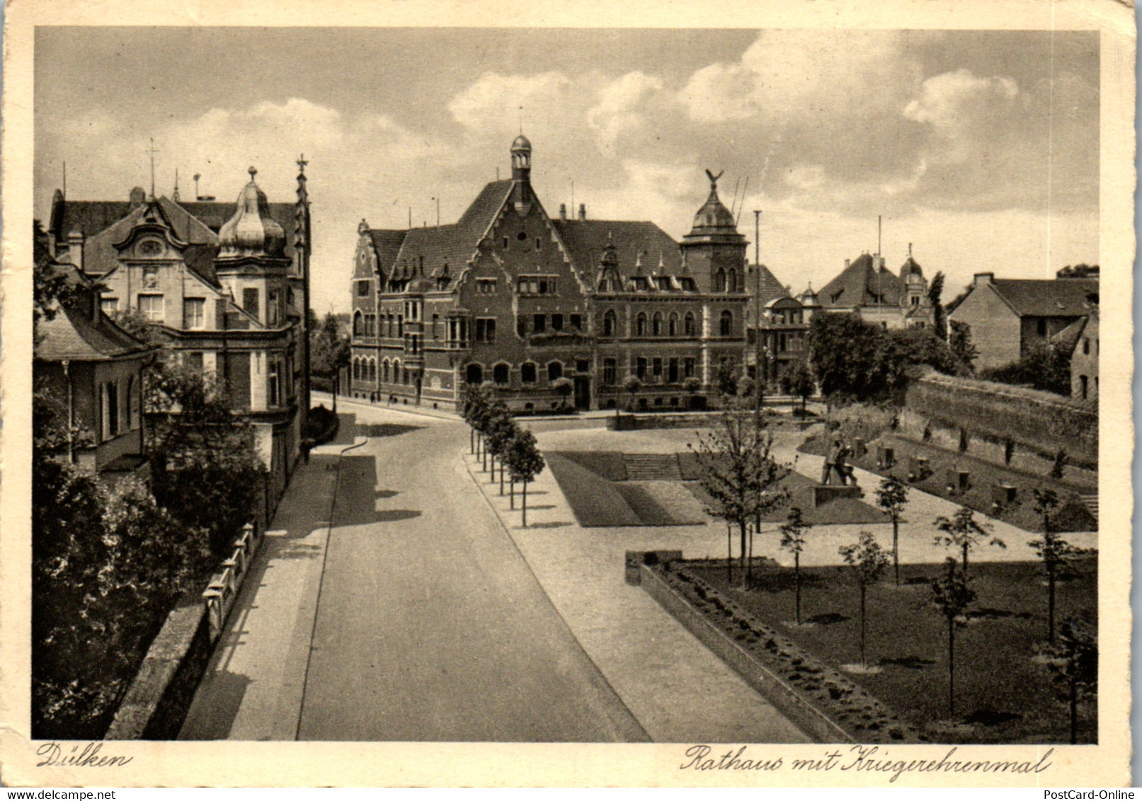 38909 - Deutschland - Dülken , Rathaus Mit Kriegerehrenmal - Gelaufen 1941 - Viersen