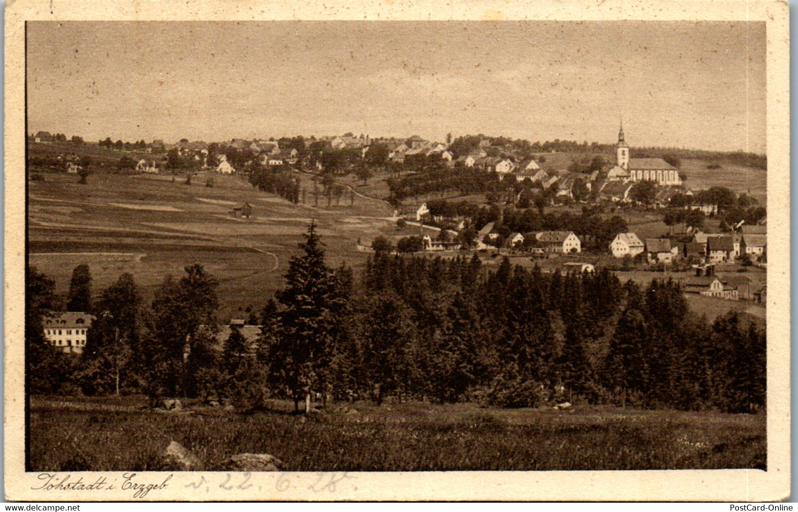 38935 - Deutschland - Jöhstadt Im Erzgebirge , Panorama - Gelaufen 1928 - Jöhstadt