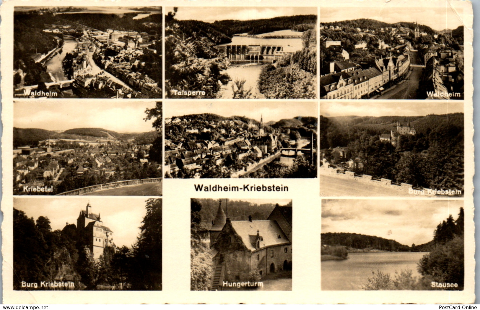 38963 - Deutschland - Waldheim Kriebstein , Waldheim , Talsperre , Kriebetal , Hungerturm - Gelaufen - Waldheim