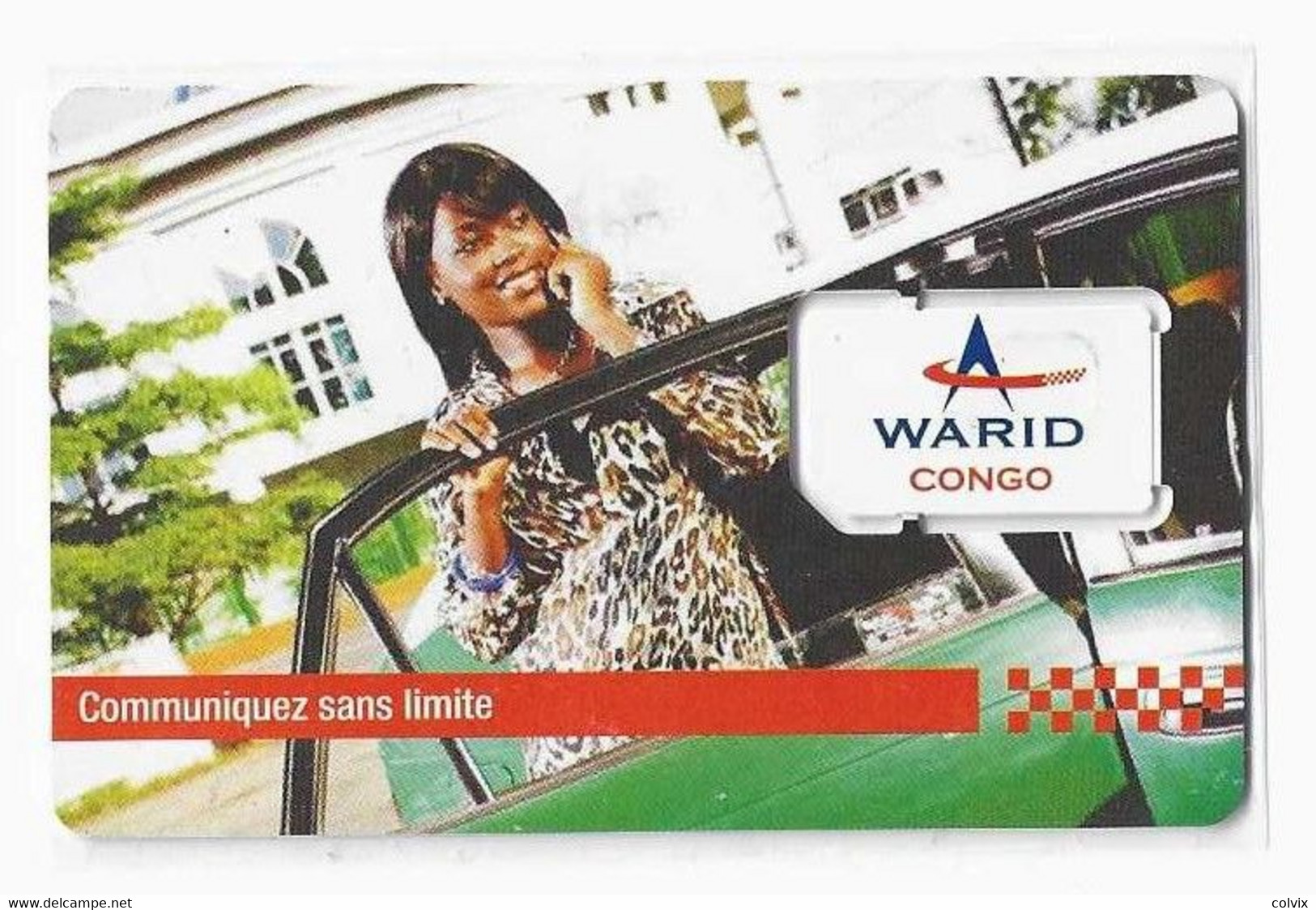 CONGO CARTE GSM WARID Verso Numeroté - Congo