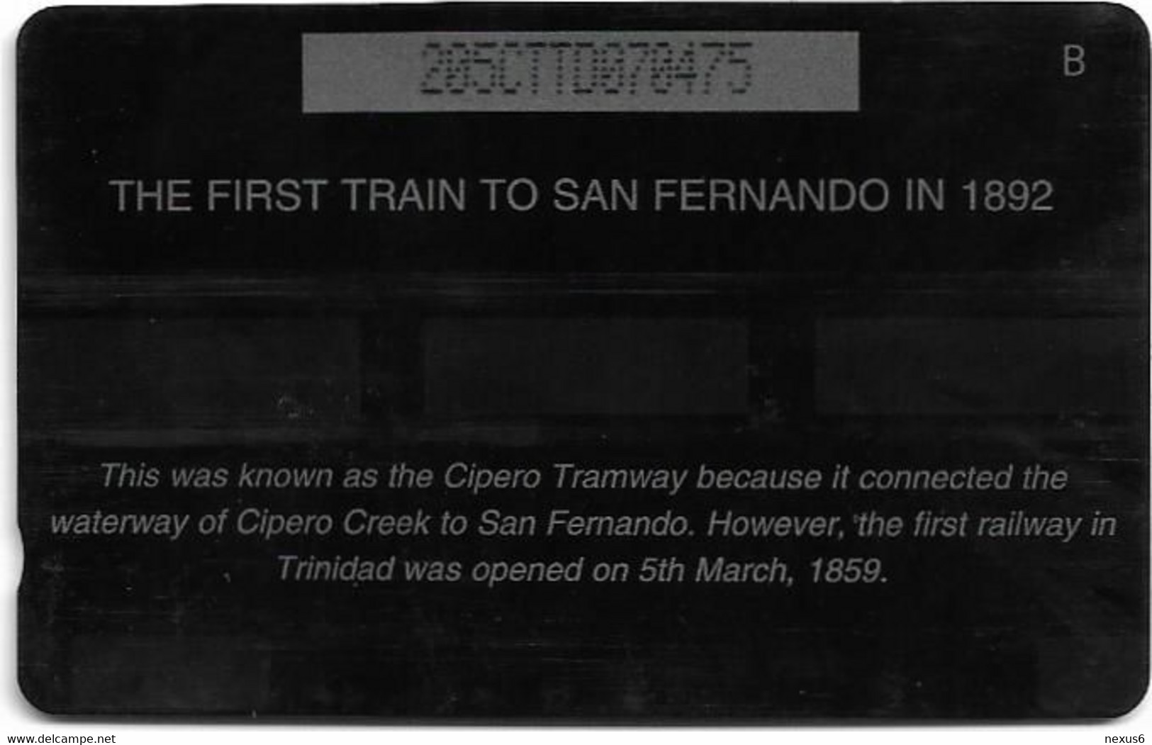 Trinidad & Tobago - TSTT (GPT) - The First Train To San Fernando In 1892 - 205CTTD (Crossed Ø), 1998, 100.000ex, Used - Trinidad & Tobago