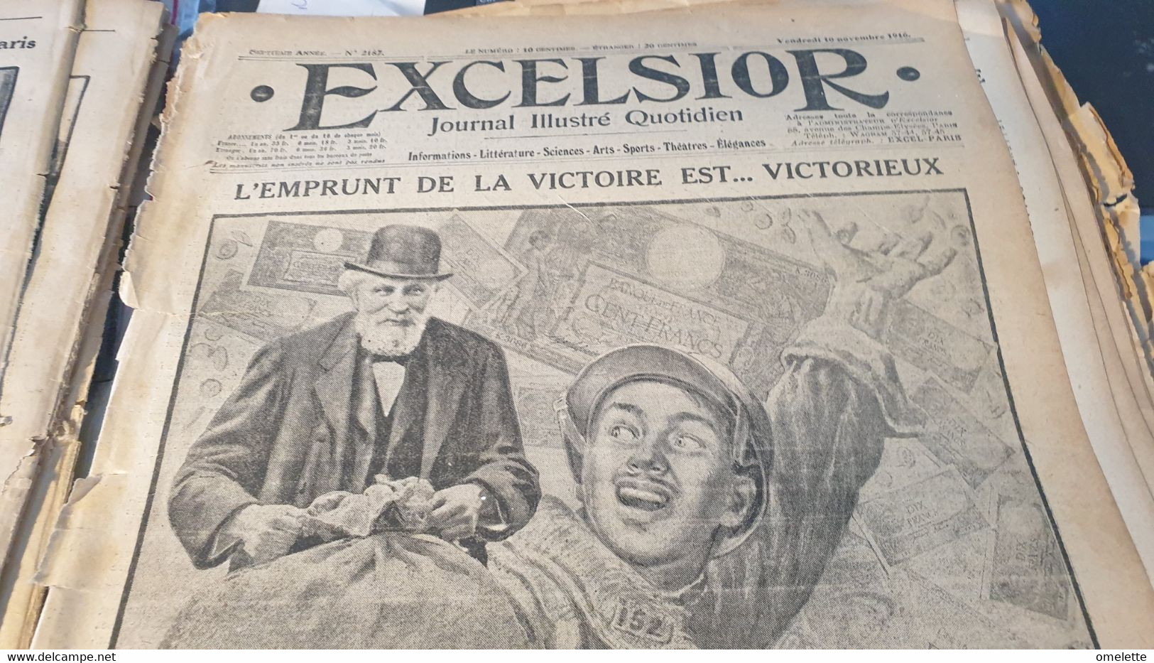 EXCELSIOR 16/EMPRUNT VICTOIRE RIBOT / CONNAUGHT / SALONIQUE BLESSES - General Issues