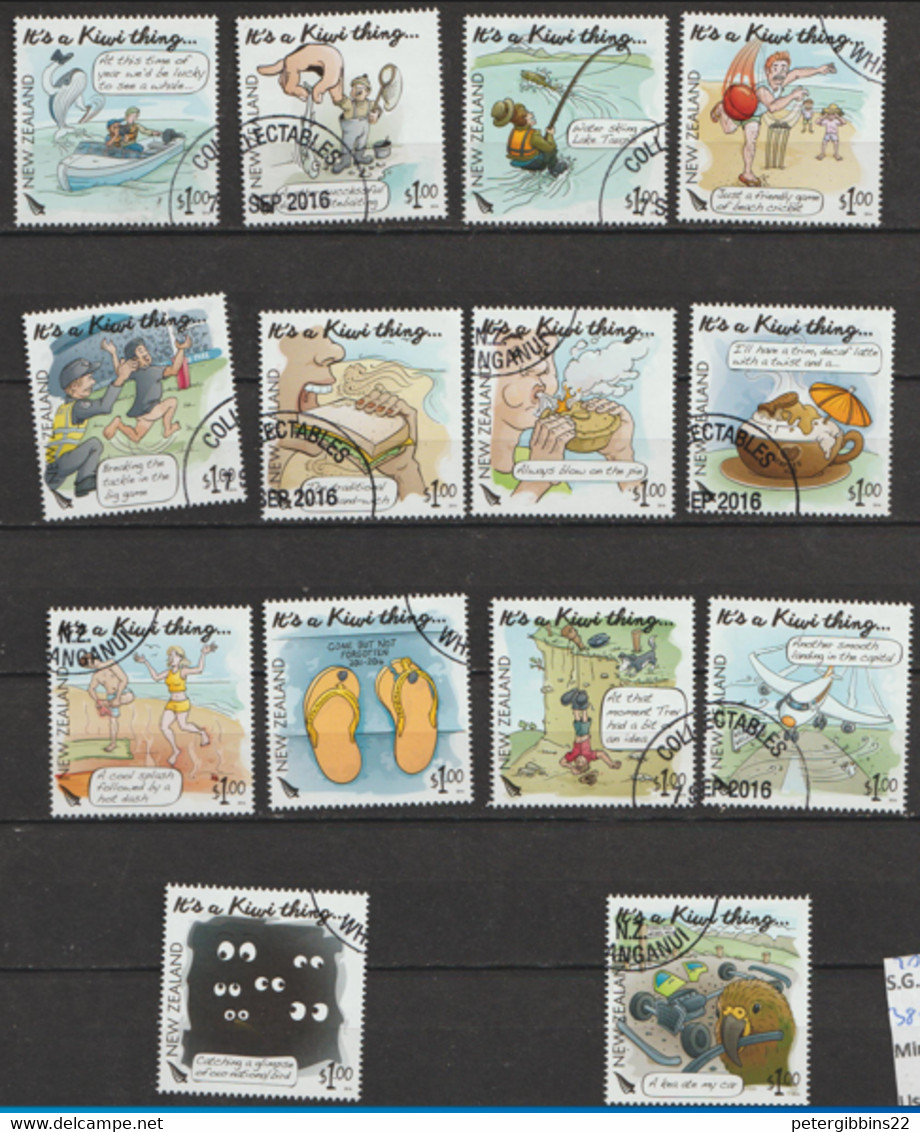 New Zealand    2016  SG  3826-39   Its A Kiwi Thing  Fine Used - Gebruikt