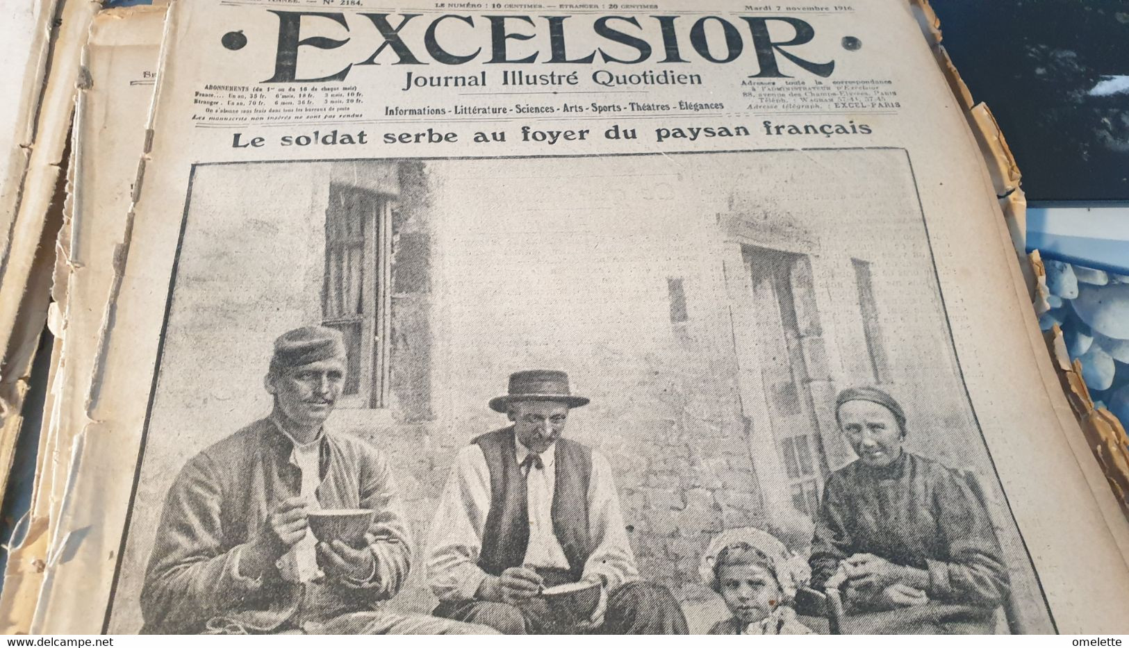 EXCELSIOR 16/ SOLDAT SERBE /GEORGES CARPENTIER /SOMME BALLON BRITANNIQUE - Informations Générales