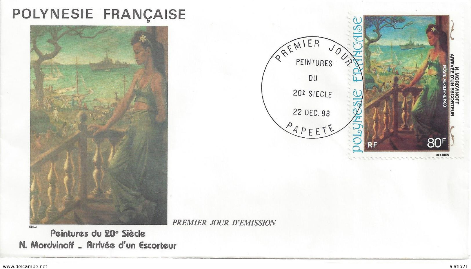 POLYNESIE - ENVELOPPE 1er JOUR N° PA 180 - PEINTURE De MORDVINOFF - FDC