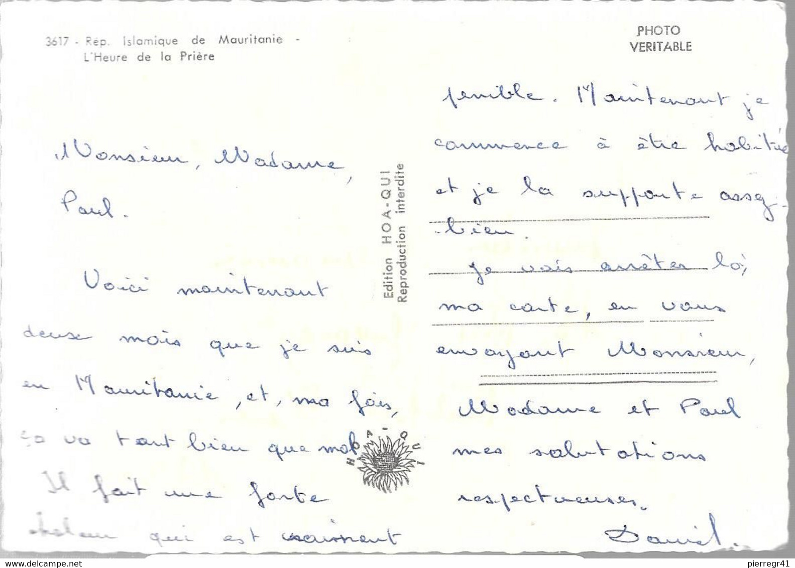 CPA-1960-AFRIQUE-MAURITANIE-L HEURE De La Priere-Edit Hoa-Qui-BE - Mauritania