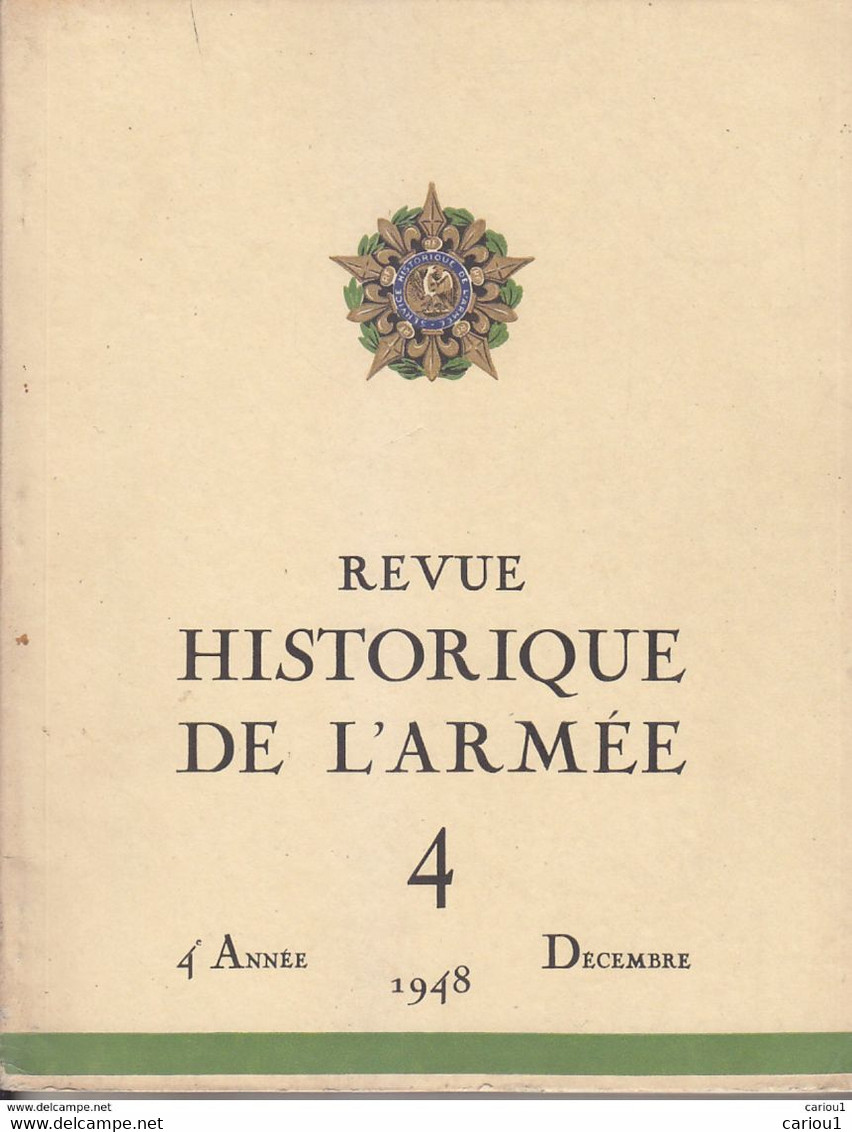 C1 REVUE HISTORIQUE DE L ARMEE # 4 1948 - Français