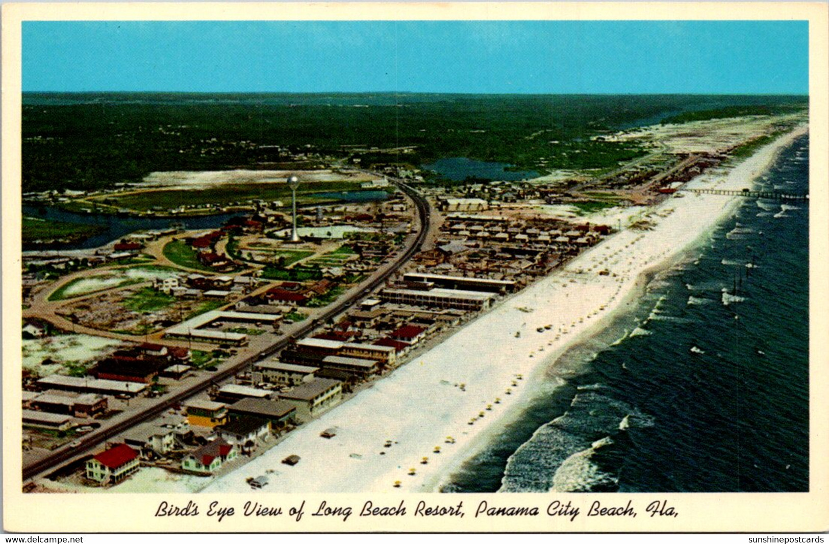 Florida Panama City Beach Birds Eye View Of Long Beach Resort - Panama City