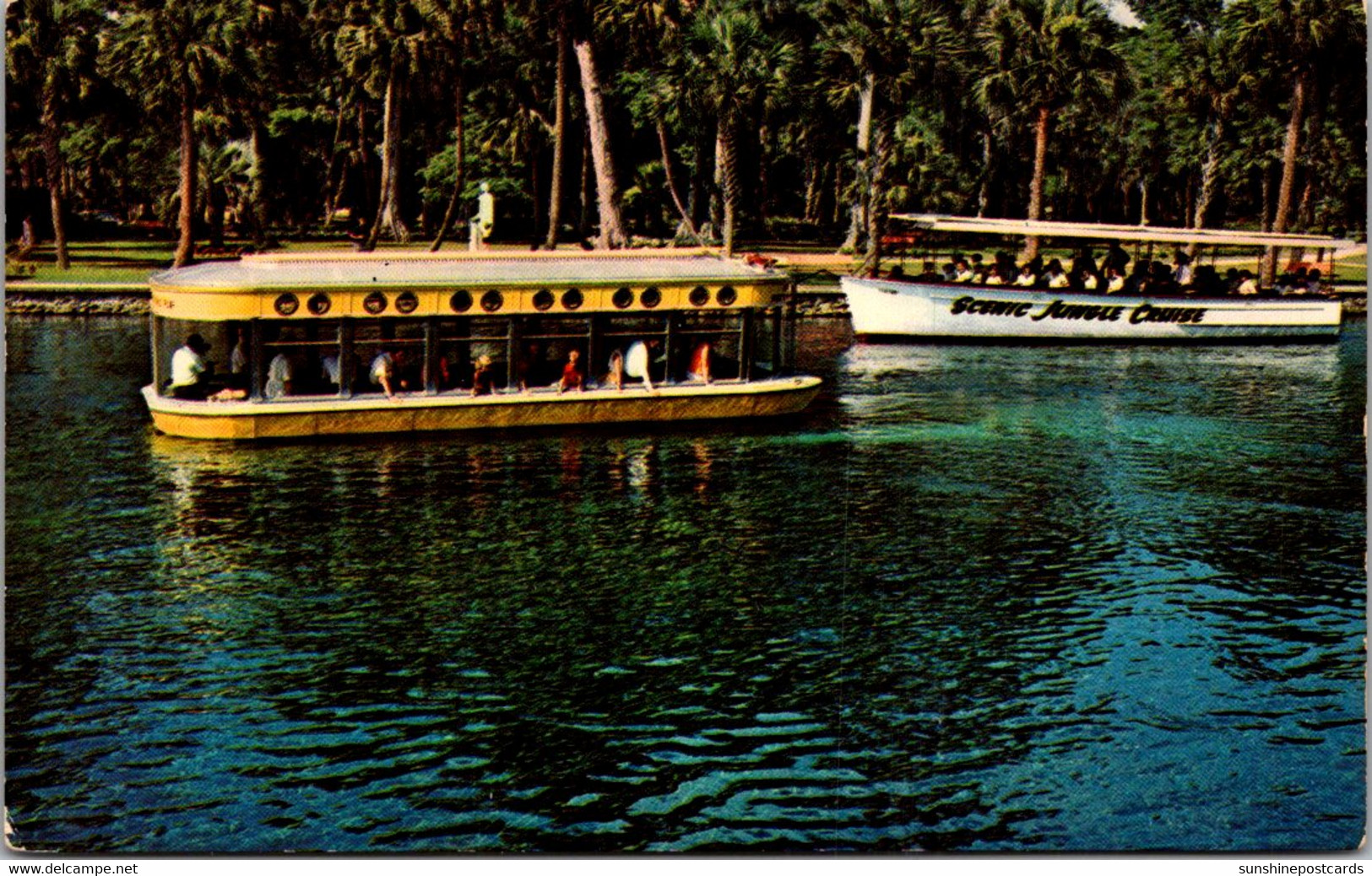 Florida Silver Springs Glass Botoom Boat Meets The Jungle Cruise On Silver River - Silver Springs