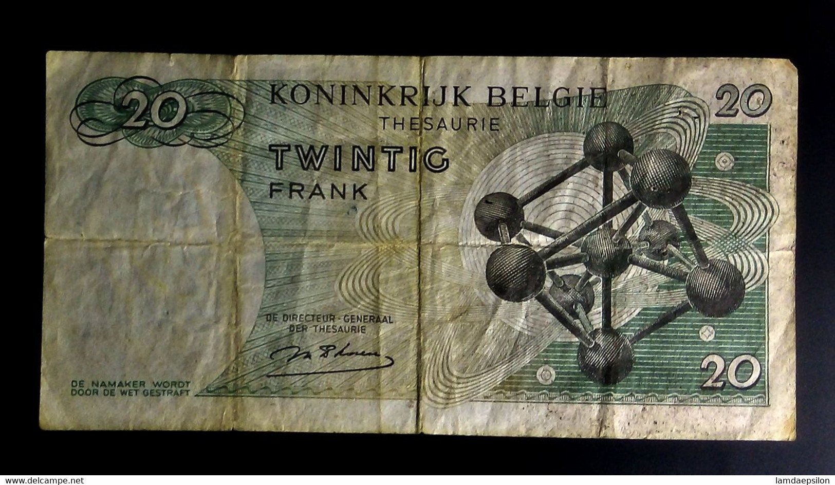 A7  BELGIQUE    BILLETS DU MONDE   BELGIUM  BANKNOTES  20  FRANCS 1964 - [ 9] Collezioni