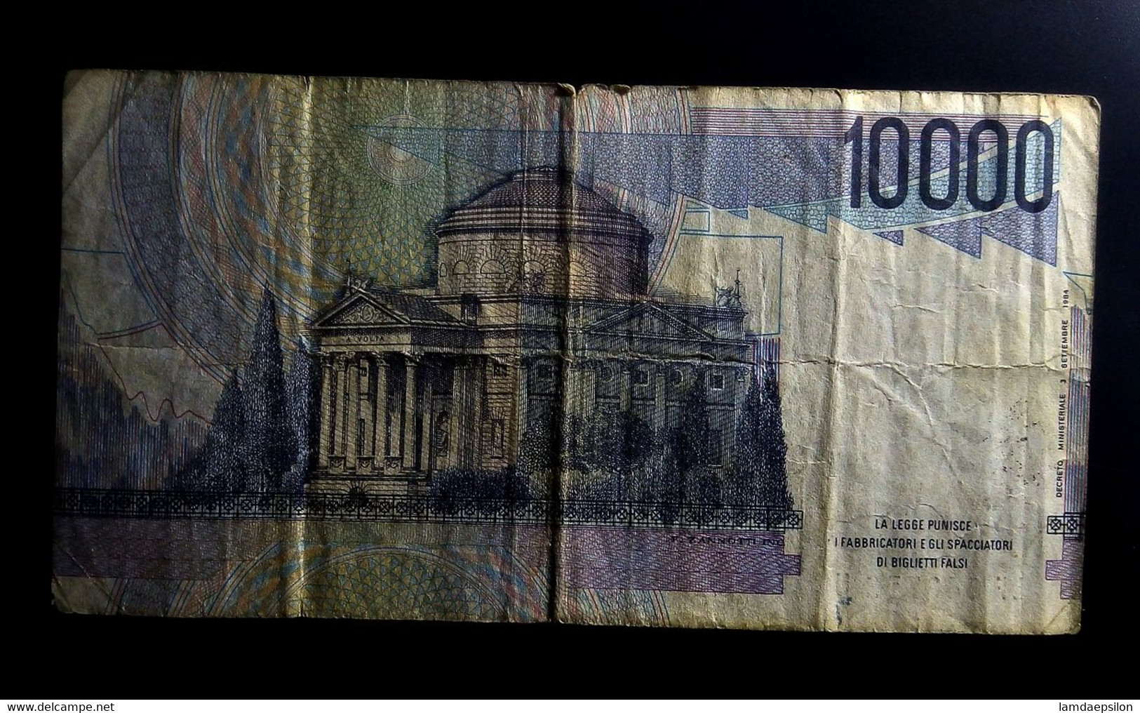 A7   ITALIE   BILLETS DU MONDE     ITALIA   BANKNOTES  10000 LIRE 1984 - [ 9] Colecciones