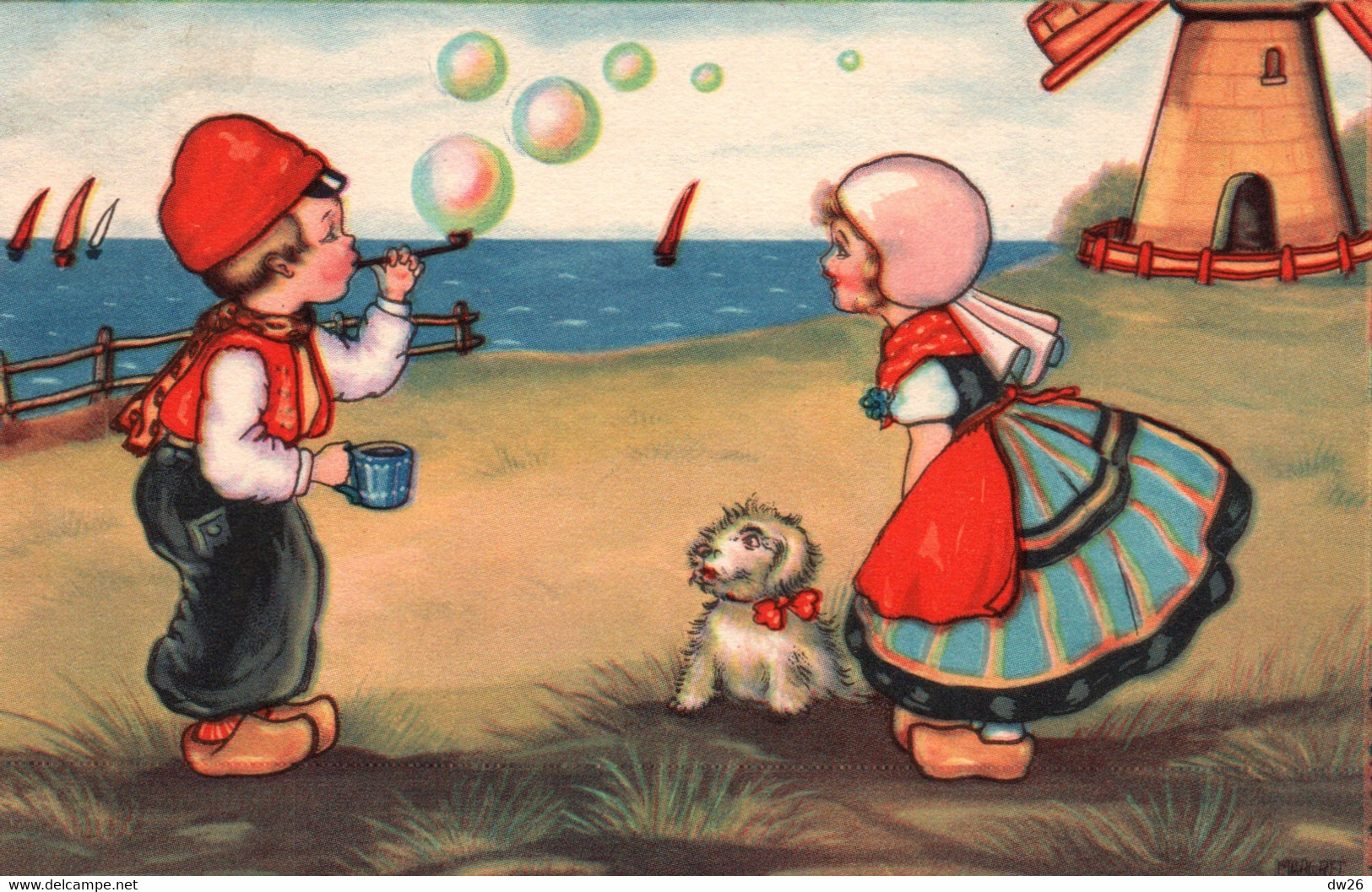 Illustration Boriss Margret - Children, Enfants: Bulles De Savon - Edition Amag - Carte Série N° 0319 - Boriss, Margret