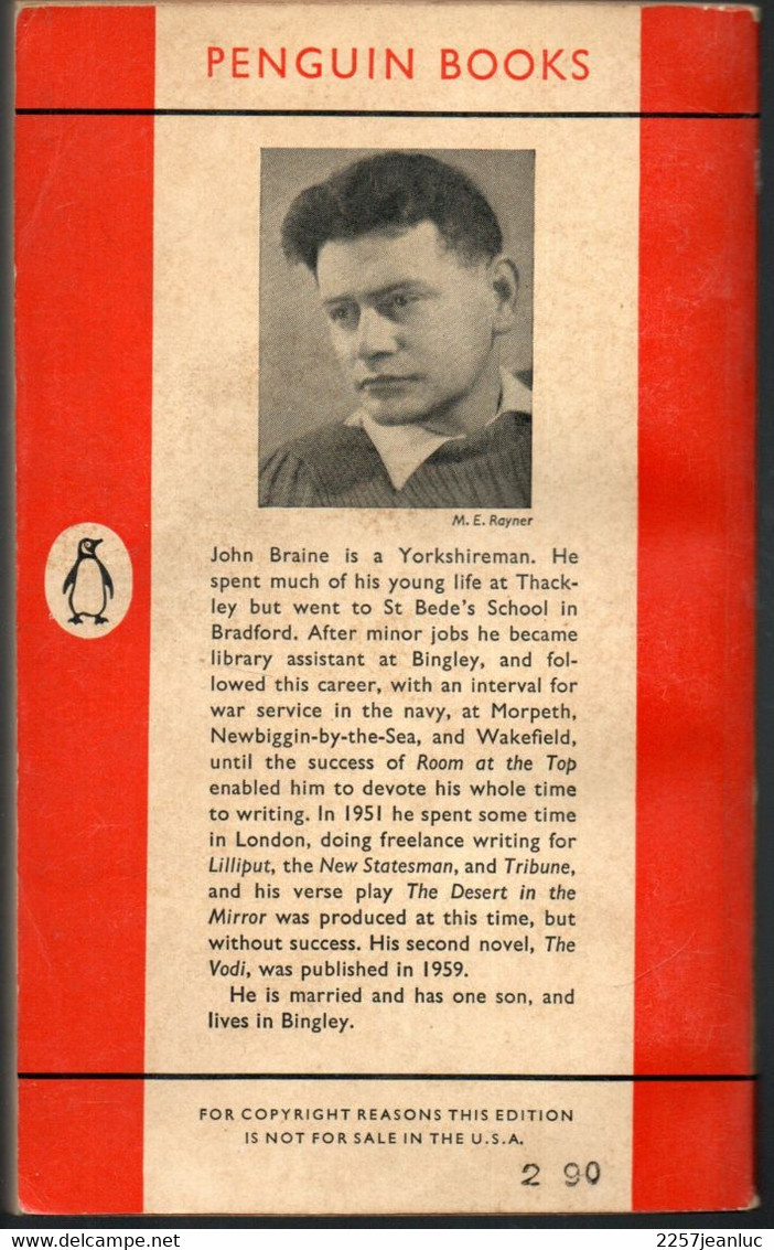 Room At The Top  * John Braine  - Penguin Books 1960 - Autres & Non Classés