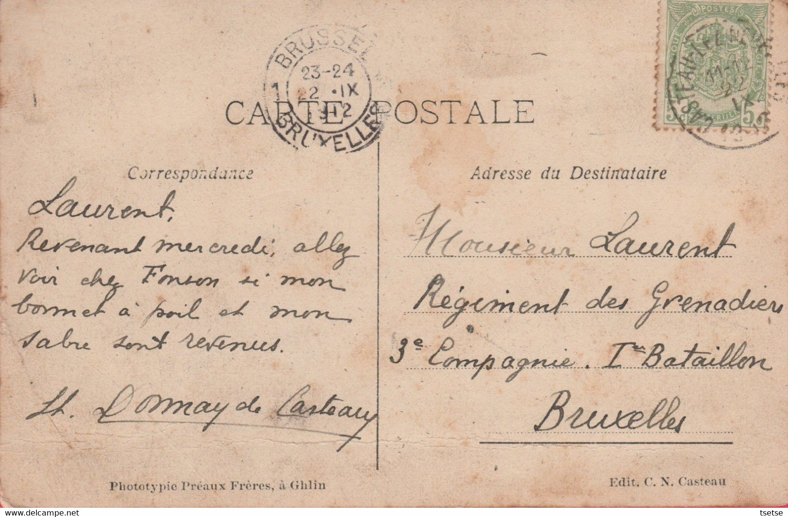 Casteau - Chemin Des Princes ... Villas - 1912 ( Voir Verso ) - Soignies