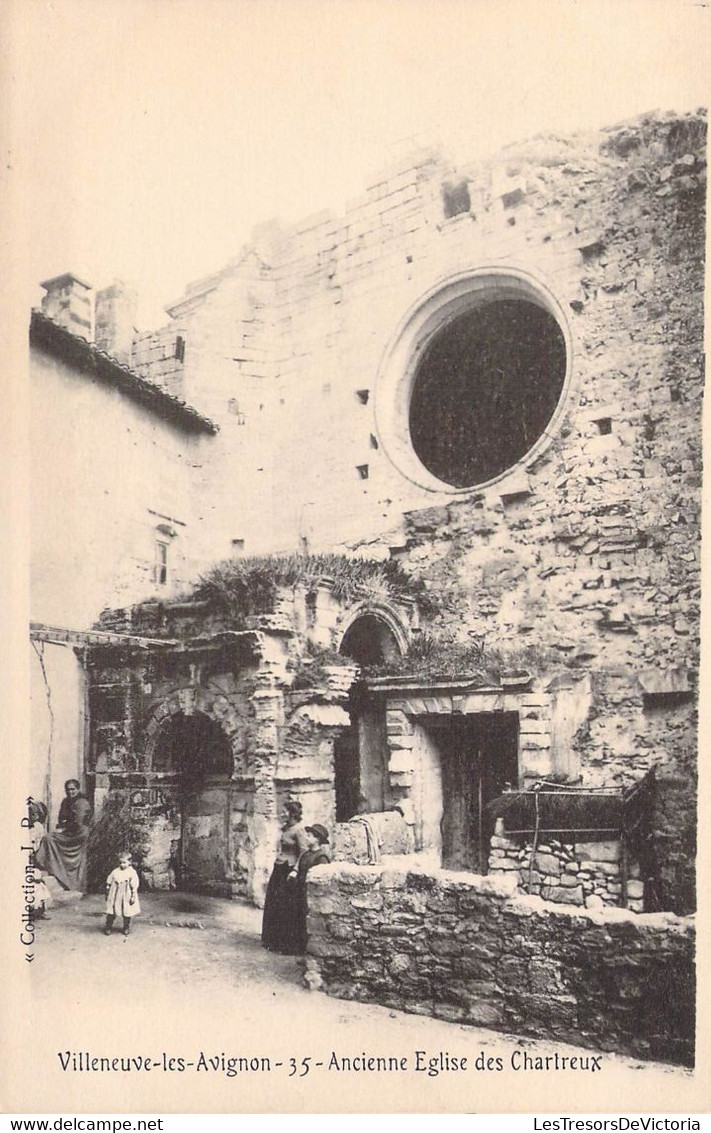 CPA - 30 - VILLENEUVE LES AVIGNON - Ancienne Eglise Des Chartreux - Animée Enfants - Dos Non Divisé - Villeneuve-lès-Avignon