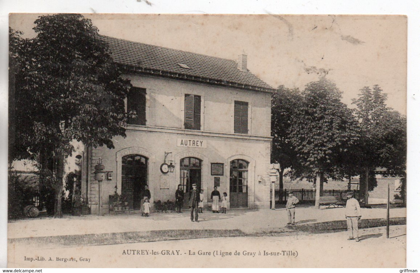 AUTREY LES GRAY LA GARE LIGNE DE GRAY A IS SUR TILLE 1910 TBE - Autrey-lès-Gray