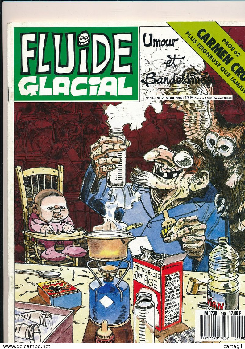 Livres, BD,  Revues -Revue"FLUIDE GLACIAL" N°149-Novembre 1988-Umour Et Bandessinées (détails Description Et Scan) - Fluide Glacial