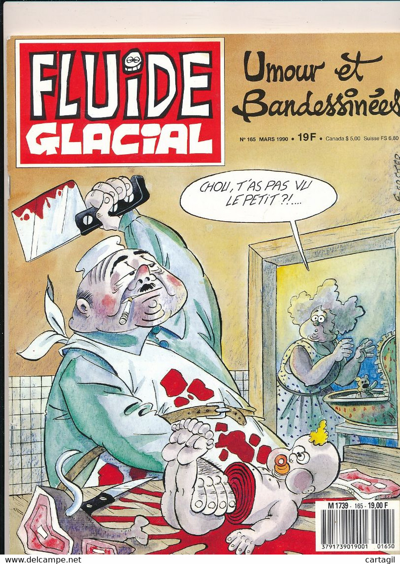 Livres, BD,  Revues -Revue"FLUIDE GLACIAL" N°165-Mars1990-Umour Et Bandessinées (détails Description Et Scan) - Fluide Glacial