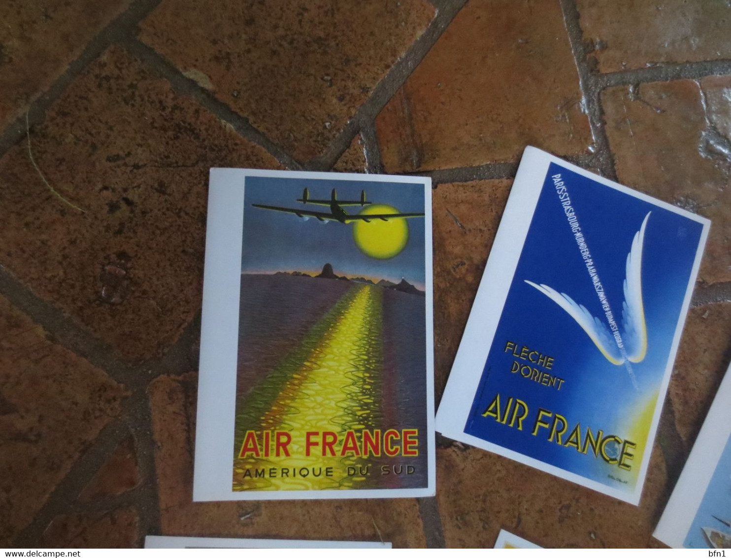 JOLI LOT DE 9 PLAQUETTES PUBLICITAIRES AIR FRANCE - Werbung