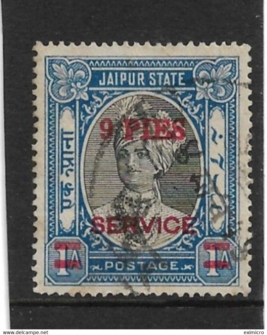 INDIA - JAIPUR 1947 9p On 1a OFFICIAL SG O32 FINE USED Cat £3.75 - Jaipur