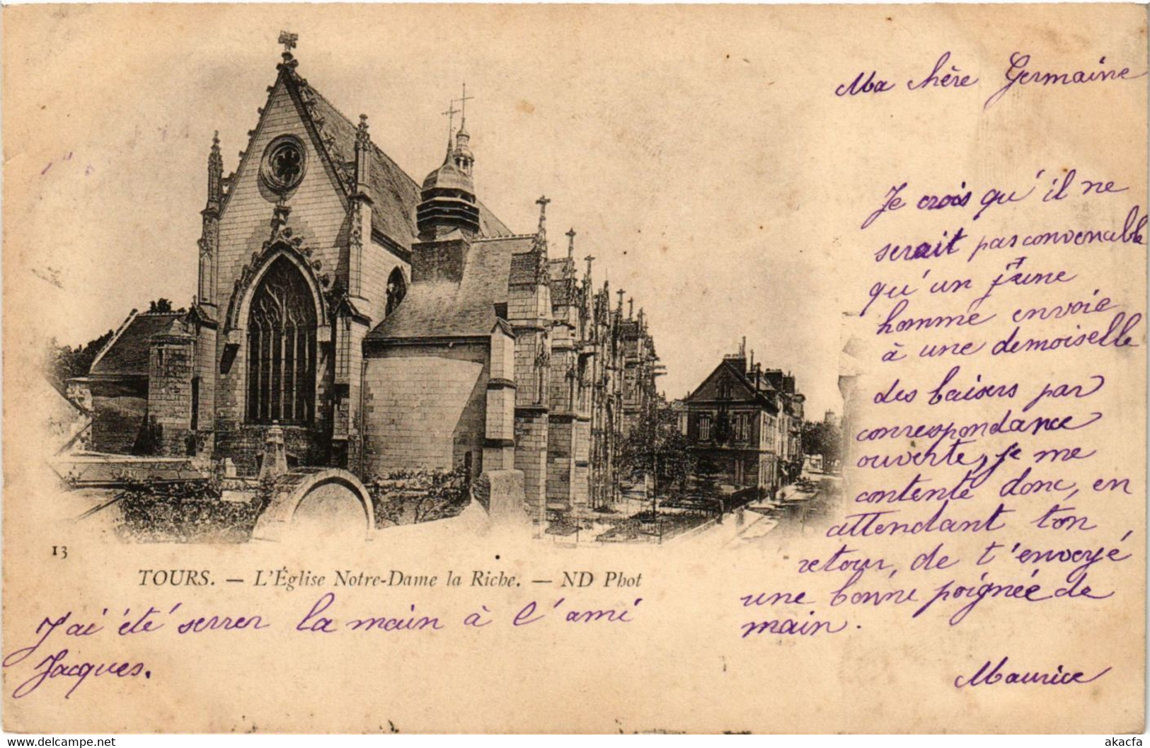 CPA TOURS - L'Église Notre-Dame La Riche (298548) - La Riche