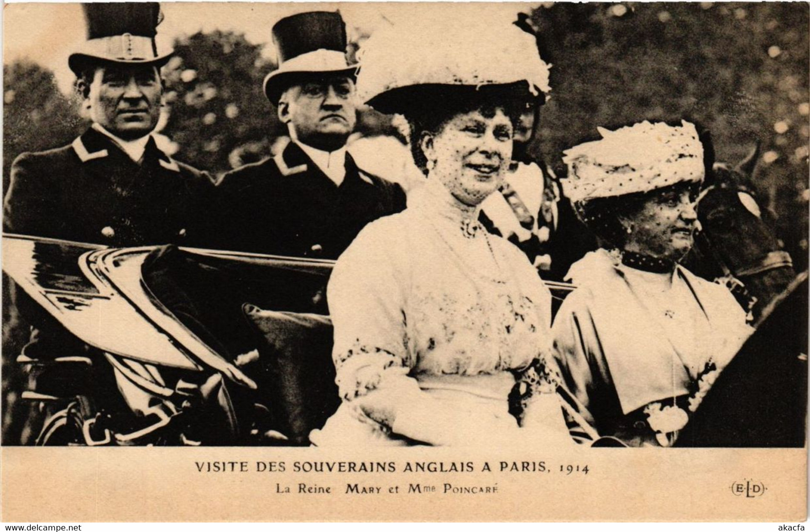 CPA PARIS Visite Des Souverains Anglais 1914 La Reine Mary Et Poincaré (305382) - Empfänge