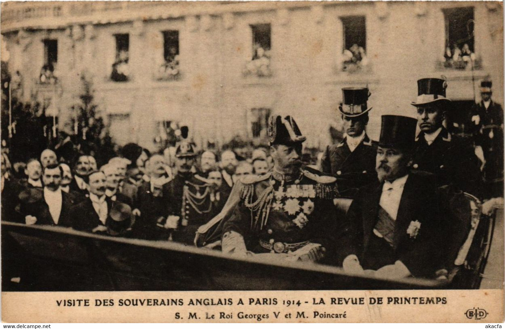 CPA PARIS Visite Des Souverains Anglais 1914 Georges V Et Poincaré (305567) - Empfänge