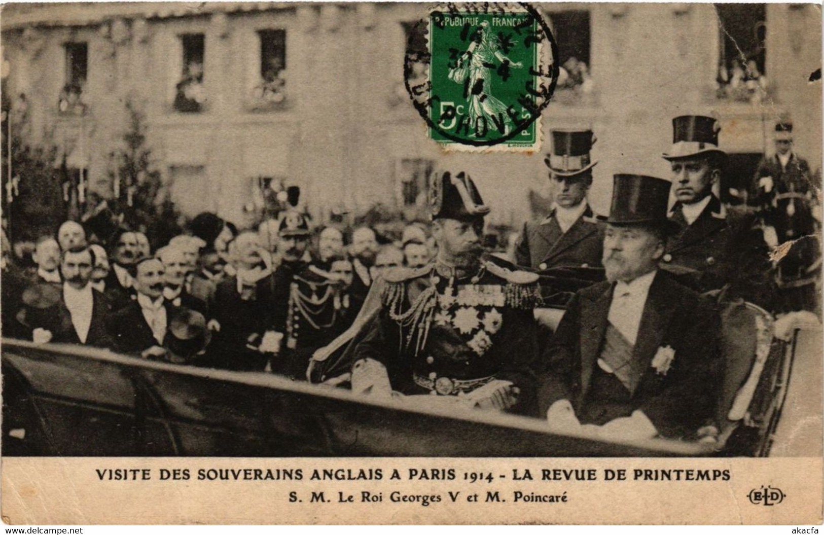 CPA PARIS Visite Des Souverains Anglais 1914 Georges V Et Poincaré (305362) - Réceptions