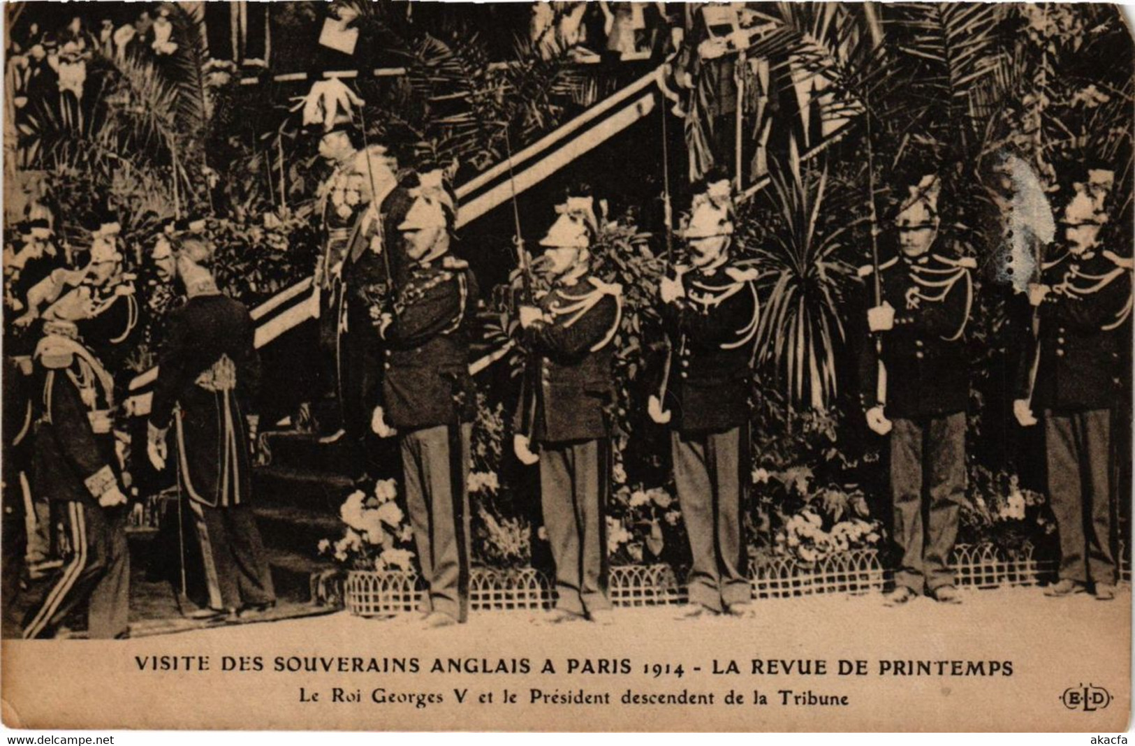 CPA PARIS Visite Des Souverains Anglais 1914 Georges V Et Le Président (305434) - Réceptions