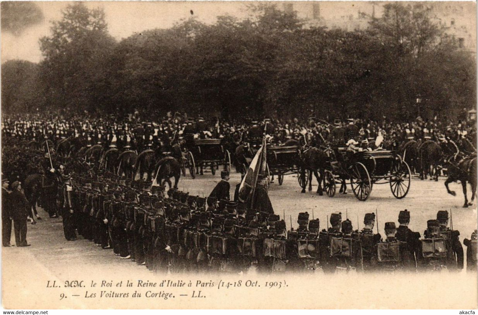 CPA PARIS Le Roi Et La Reine D'Italie Les Voitures Du Cortege (305392) - Recepties