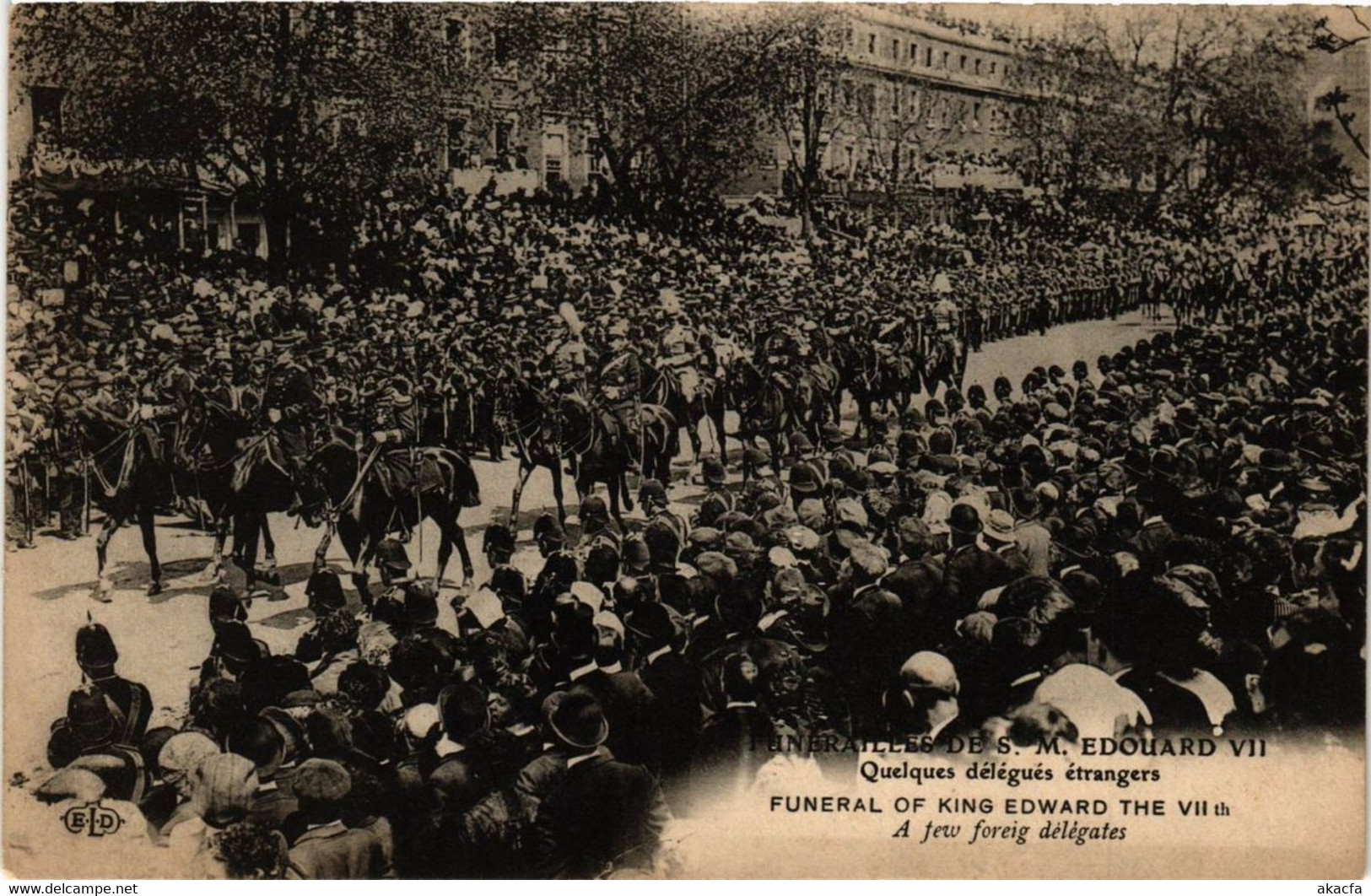 CPA PARIS Funérailles De S. M. Adouard VII Délégués (305446) - Beerdigungen