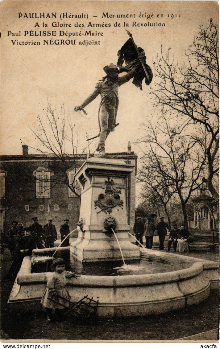 CPA Paulhan (Herault) - Monument Erige En 1911 A La Gloire Des Armees (255470) - Paulhan