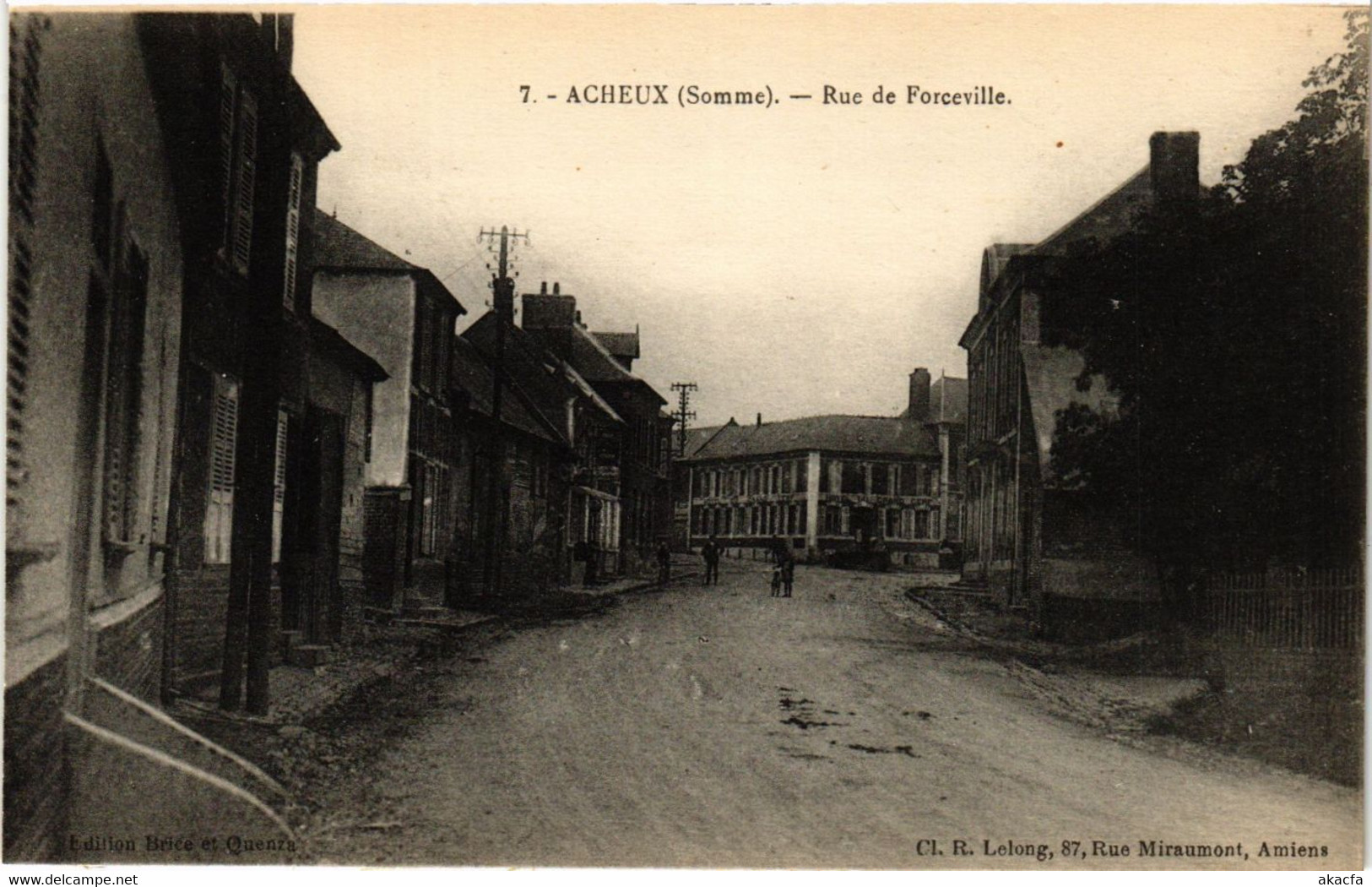CPA ACHEUX - Rue De Forceville (295391) - Acheux En Amienois