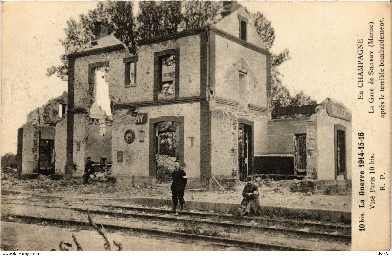 CPA En Champagne La Gare De SILLERY Apres Le Terrible Bombardement (346534) - Sillery