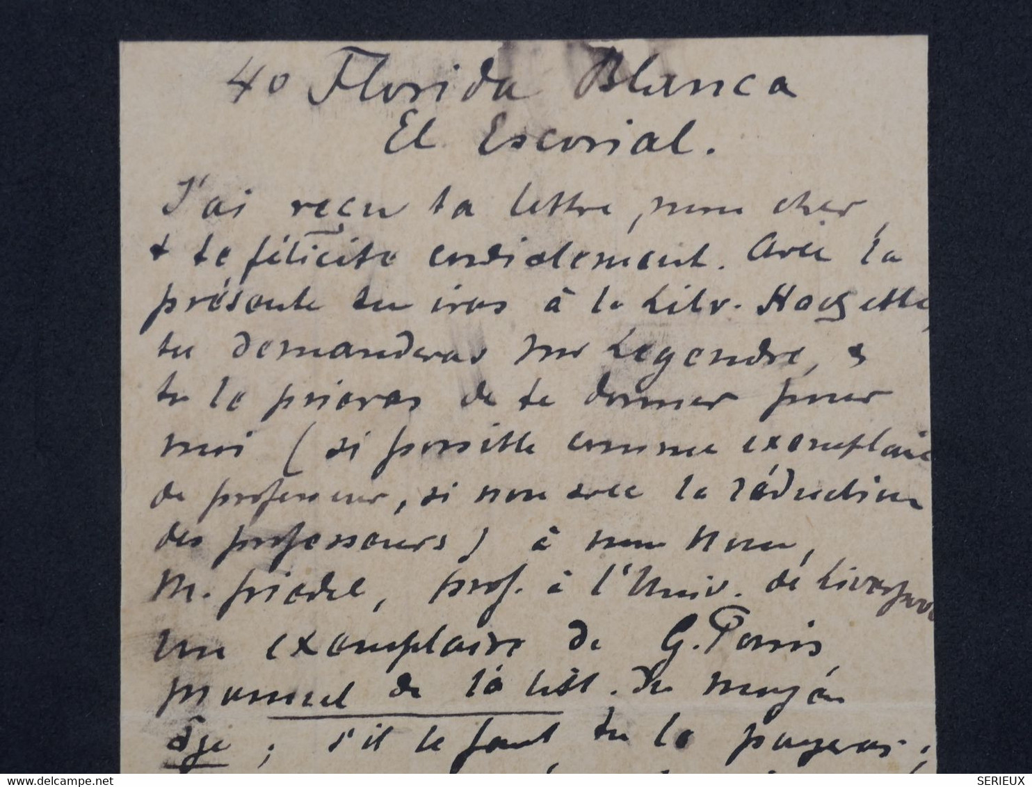 BH18 ESPANA    BELLE CARTE ENTIER  STATIONARY 1896  A PARIS FRANCIA VIA BORDEAUX FERROVIAIRE +AFFRANC.INTERESSANT++++ - Briefe U. Dokumente