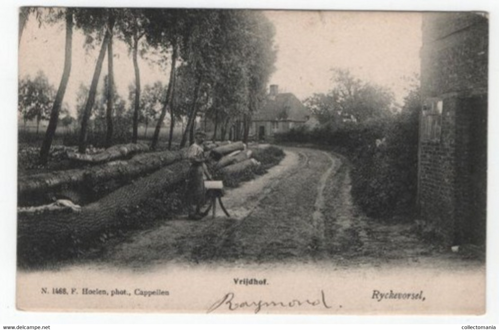 1 Oude Postkaart Ryckevorsel Rijkevorsel   Vrijdhof Editeur Hoelen 1906 - Rijkevorsel