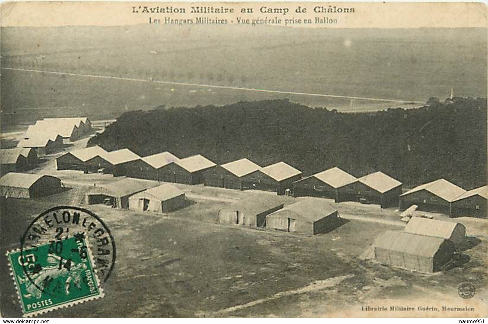 ---->  Solderie - Destockage - à 1.90€ - AVIATON MILITAIRE AU CAMP DE CHALONS . LES HANGARS VUE GENERALE PRISE EN BALLON - Other & Unclassified