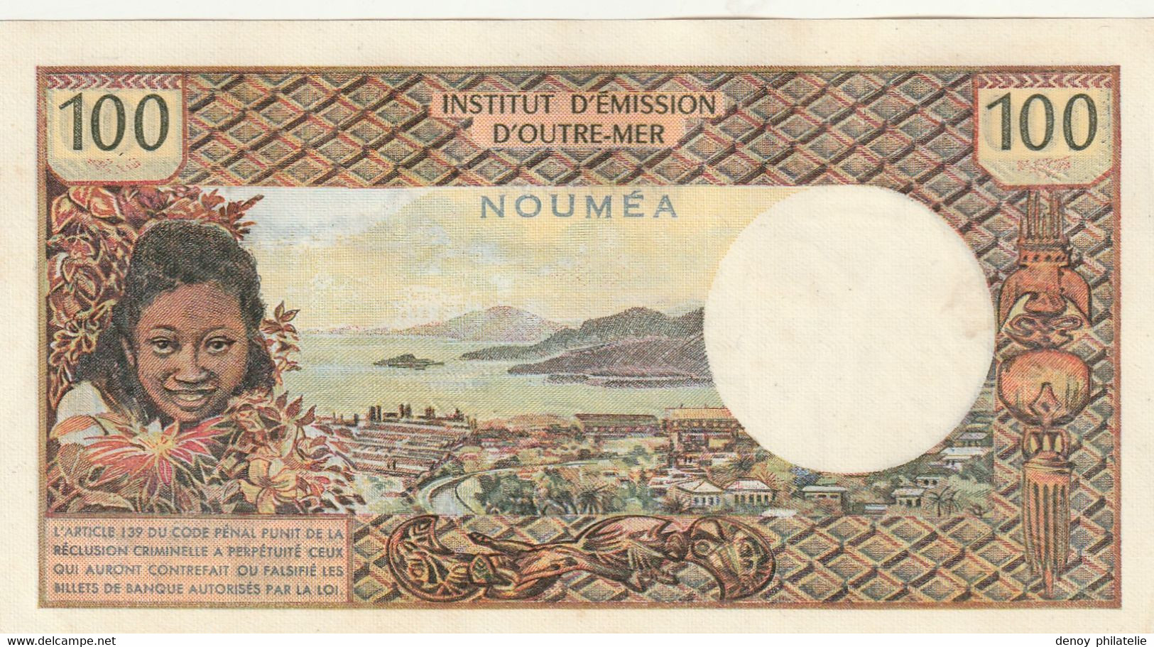 Nouvelle Calédonie Billet De 100  Francs Au Dos Nouméa Signature 1 1971 ,neuf Juste Une Froissure Sur Le Filigrane - Autres - Océanie