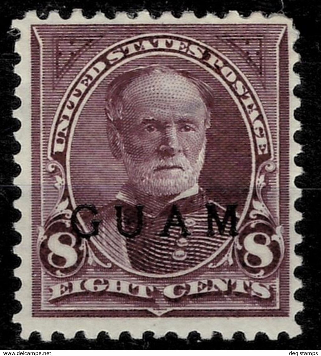 US 1899 Guam 8¢ ☀ Sherman Stamp Sc#7. ☀ MH CV $125 - Guam