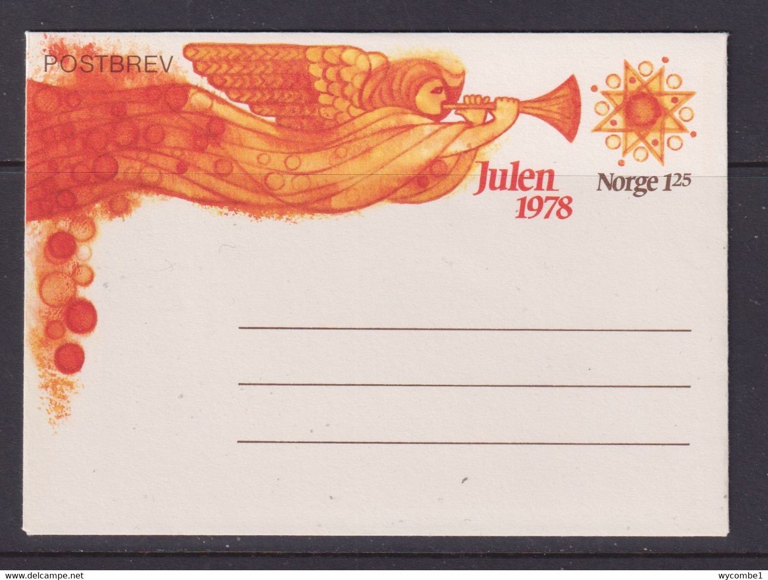 NORWAY - 1978 Christmas Pre-paid  Letter Never Hinged Mint - Enteros Postales