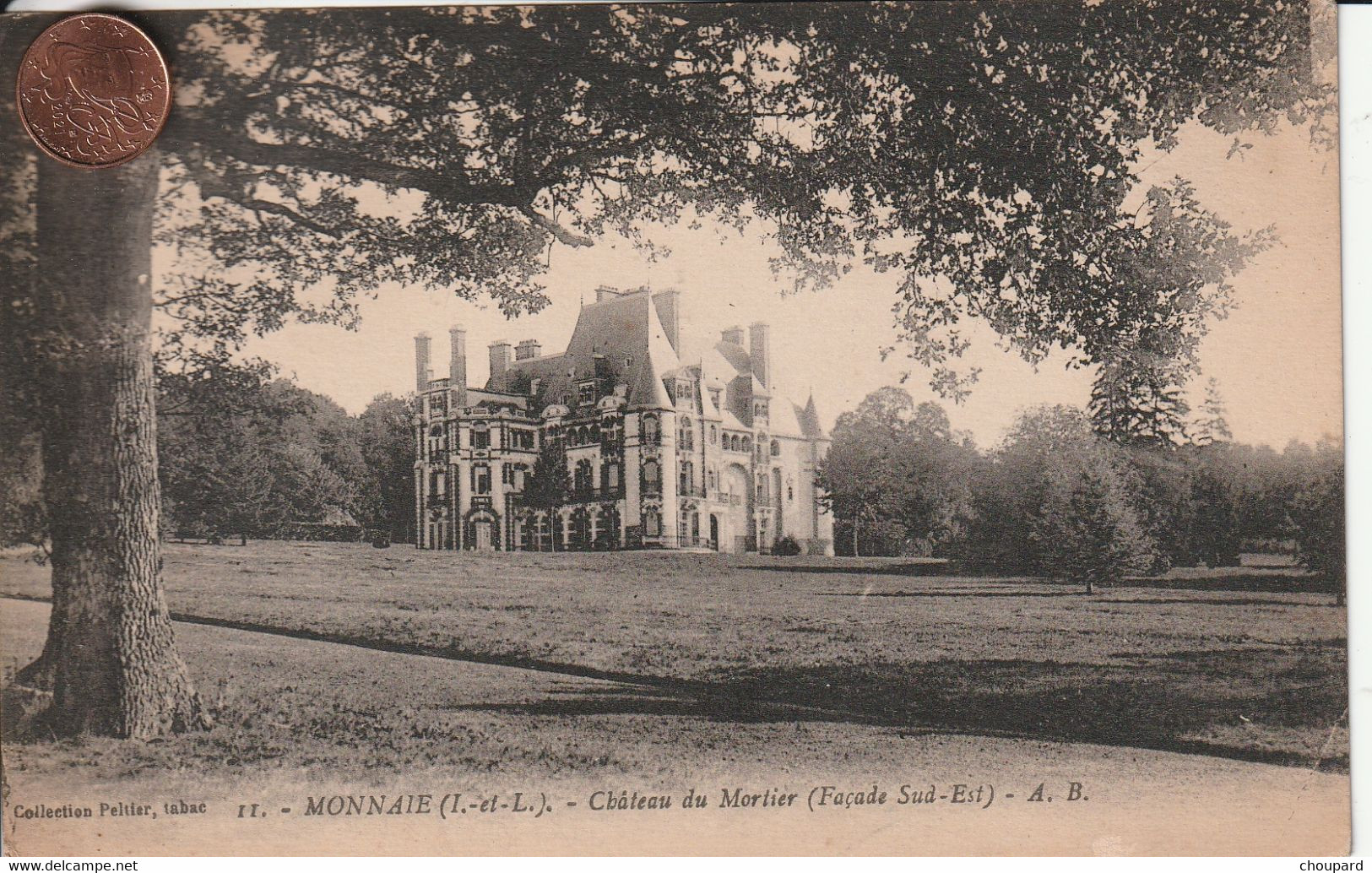 37 - Carte Postale Ancienne De   MONNAIE    Chateau Du Mortier - Monnaie