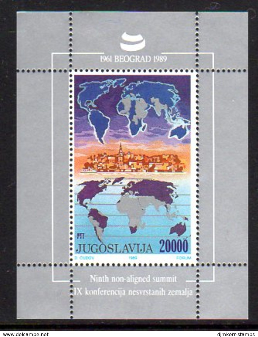 YUGOSLAVIA 1989 Non-aligned Nations Conference Block MNH / **.  Michel Block 35 - Blokken & Velletjes