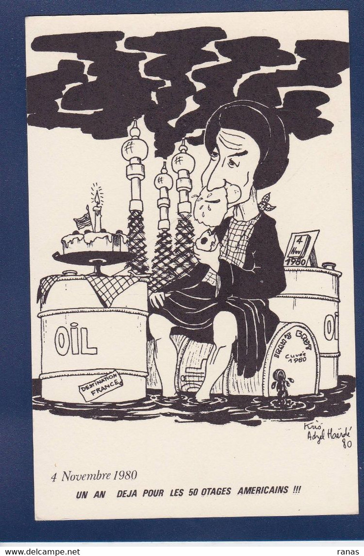 CPSM Perse Iran Voir Dos Khomeiny Satirique Caricature - Iran