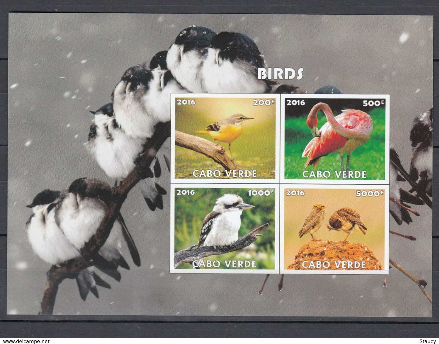 Cabo Verde 2016 BIRDS 4v MINIATURE SHEET MNH As Per Scan - Flamants